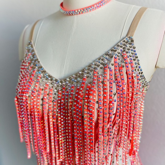 Professional Latin Competition Dress (rumba, cha cha, swing, mambo, salsa) - Picture 3 of 7